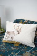 Pillow Case 20" x 14" Cotton Canvas - "His Majesty" Stag Caribou