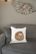 Pillow Case 18" x 18" Cotton Canvas - "Sweet Dreams" Red Squirrel