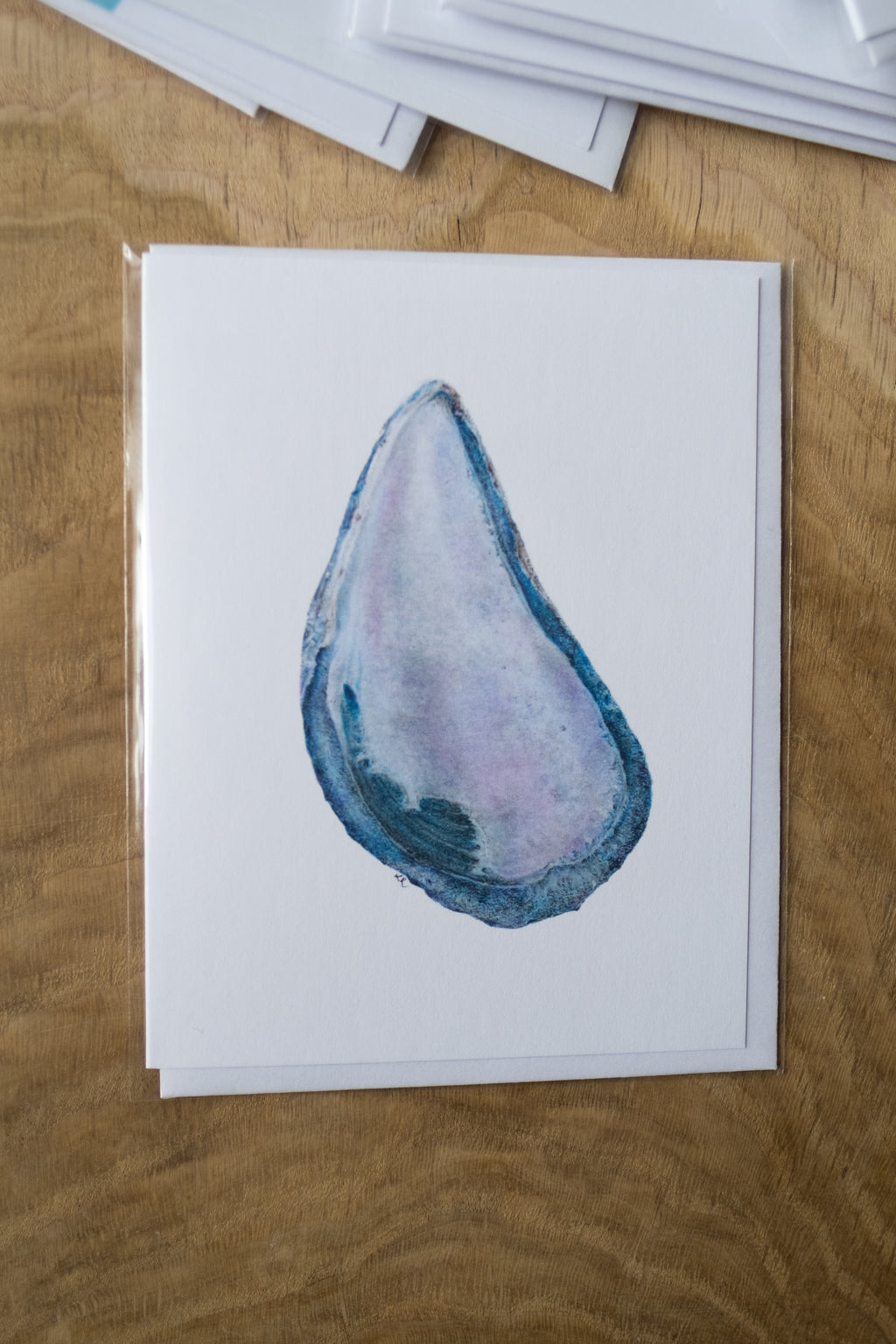 Notecard 5.5" x 4" Premium Matte - "Inner Beauty" Mussel Shell